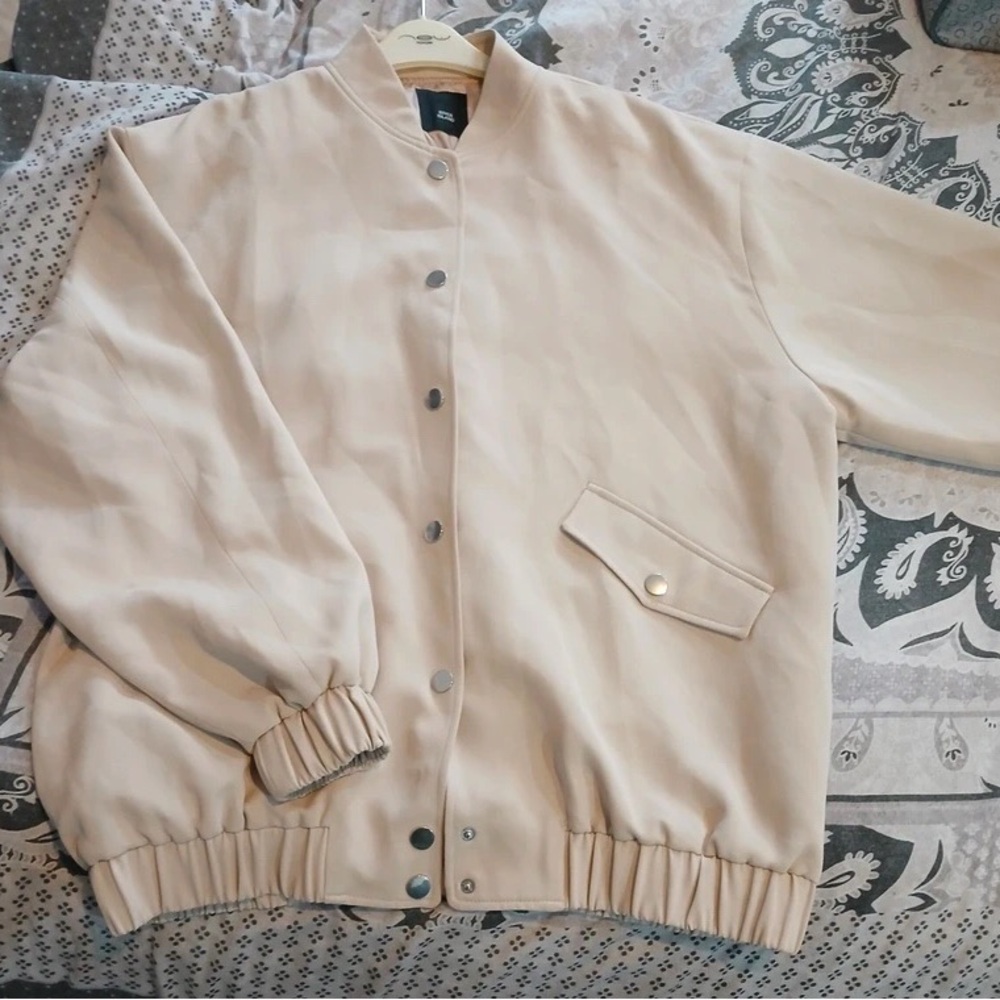 River Island Off-White Snap Jacket